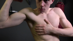 EastBoys: Hairless Muscle God Victor Flexes for Webcam