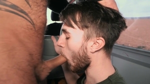 Bromo: Tattooed European Twink Ricky Banged in The Van