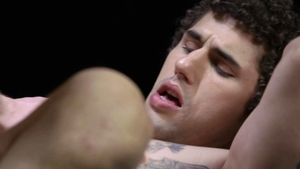 Standing sex with two guys that are ready to moan and cum