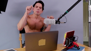 Two gay hotties break a few barriers and both cum hard