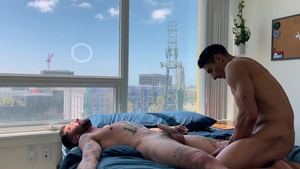 Two guys with hot bodies are having fun in this gay movie