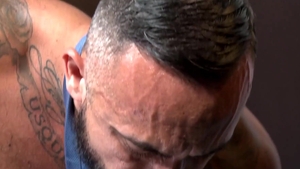 Business man fucks trucker in glory hole gay fetish and comes in his tight ass