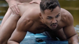 Mexican hunks fuck by the side of the river in excellent gay outdoor romance