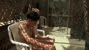 CumFu.com: Skinny Tattooed Asian Twink Fucked Outdoors