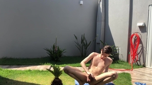 LustForBoys: Stroking His Big Cock Outdoors