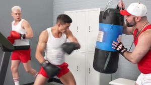 FistingInferno: Group Sex Workout: Two Jocks, One Coach