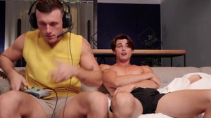 Gaming night turns into wild threesome for Diego Daniels