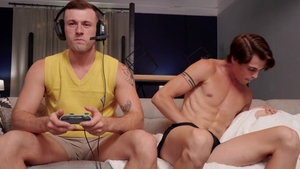 Gaming night turns into wild threesome for Diego Daniels