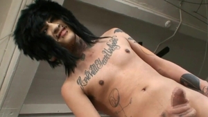 AlternaDudes: Pretty Emo Gay Twink Strokes His Dick