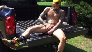 ColbyKnox - Tugged amazing hunk in briefs in a truck