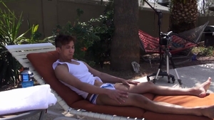 GayAsianNetwork: Levy Foxx Teasing His Body Near Pool