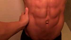 AmericanMuscleHunks: Mystery Hand Teases Ripped Muscle Stud