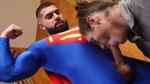 ManUpFilms: Muscled Superman Gets His Cock Sucked
