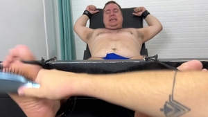 TicklishChubs: Chubby Mature Enjoys Kinky Tickling Session