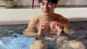 EastBoys - Amateur twink Billy Jasson cock massage in jacuzzi