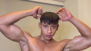 EastBoys: Cute Twink Flex His Muscles