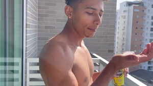 EastBoys: Muscle Flexing in South America: Marcus Brown's Cum Explosion