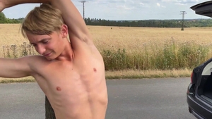 EastBoys - Behind The Scenes with Cute Twink Hitchhiker