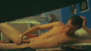 DirtyBoyVideo: Frat Boy Jerks Off on Webcam - Classic Solo Action!