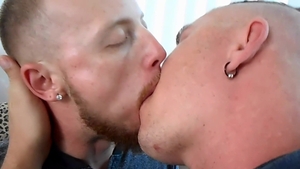 ManPuppy.com: Gay Kissing Championship on the Couch