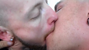 ManPuppy.com: Gay Kissing Championship on the Couch