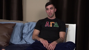 Serviced: Furry Guy Jerks His Uncut Meat