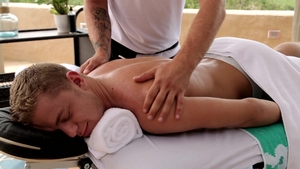 Next Door Twink: Greedy Ian Swallows Alex's Fat Dick