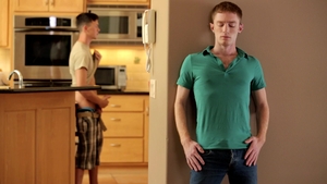 Next Door Twink: Savory Sucking: Seamus Swallows JT's Stiffy
