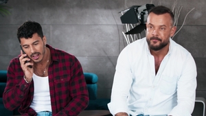 Men: Satisfied Sir Peter Cums on Lobo's Face