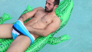 Dylan Lucas: Masturbating with Brock by a Pool