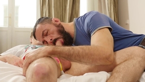 Daddy On Twink: A Showered Session with His Son