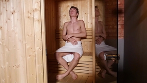 Daddy On Twink: Exploding Erections in the Sauna