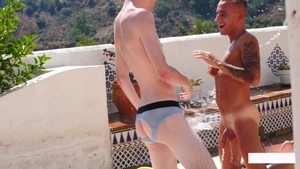 Southern Strokes: Barebacking on a Patio: Spain's Summer Gift