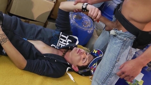 Keny Austin Sucks Un cut Cock to Life