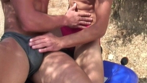 Sandy Crotches Clenched as Boys Find Love