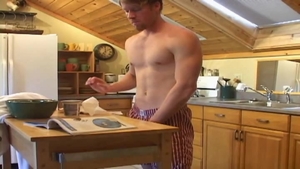 Next Door Male: Sitting Down To Stroke His Big Cock