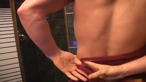 Next Door Male: Milky jism coating his body