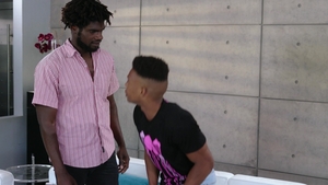 Noir Male: Straight to Gay Kissing Rehearsal