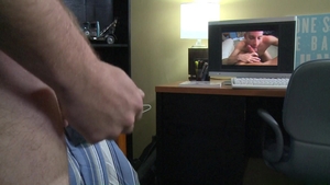 Cock Virgins: Nutting on Myself with Roomie's Stare